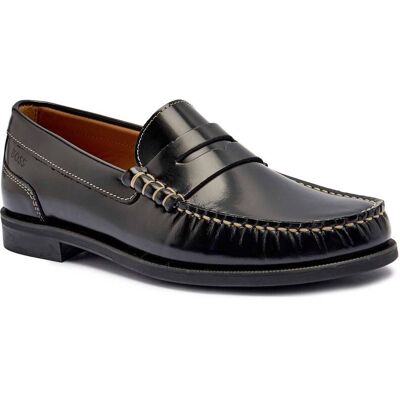 Boss BLACK Skórzane loafersy Lycia_Mocc_BOCS czarny 36 Boss BLACK Skórzane loafersy Lycia_Mocc_BOCS czarny 36