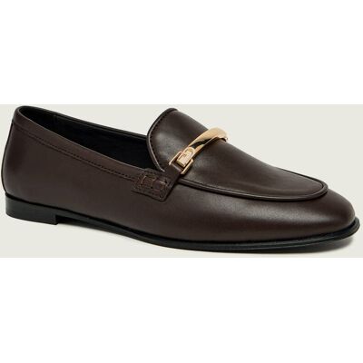 Furla Skórzane loafersy FURLA HERITAGE brązowy 37 Furla Skórzane loafersy FURLA HERITAGE brązowy 37