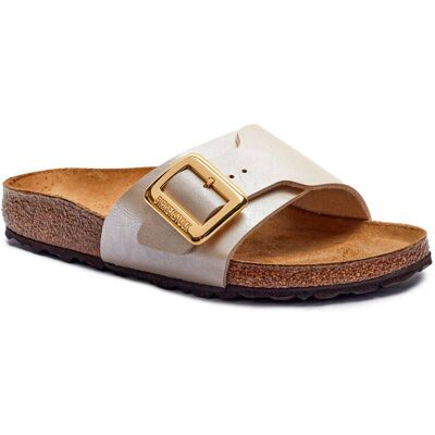 Birkenstock Klapki Catalina narrow fit z dodatkiem skóry beżowy 36 Birkenstock Klapki Catalina narrow fit z dodatkiem skóry beżowy 36