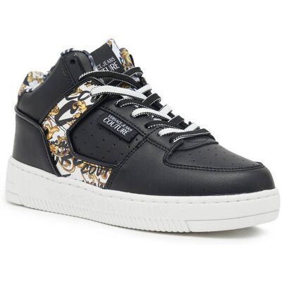 Versace Jeans Couture Skórzane sneakersy czarny 36 Versace Jeans Couture Skórzane sneakersy czarny 36