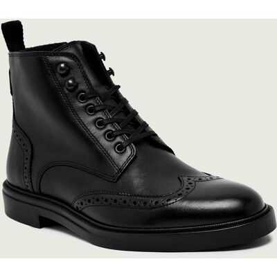 Boss BLACK Skórzane buty wysokie Calev_Halb_ltbrfb czarny 43 Boss BLACK Skórzane buty wysokie Calev_Halb_ltbrfb czarny 43