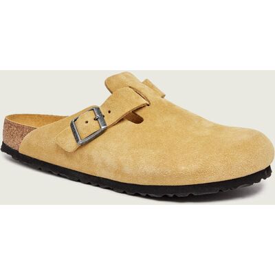 Birkenstock Mule Boston zamsz regular fit beżowy 40 Birkenstock Mule Boston zamsz regular fit beżowy 40