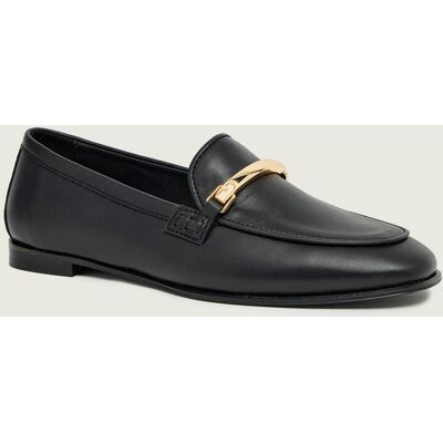 Furla Skórzane loafersy FURLA HERITAGE czarny 39 Furla Skórzane loafersy FURLA HERITAGE czarny 39