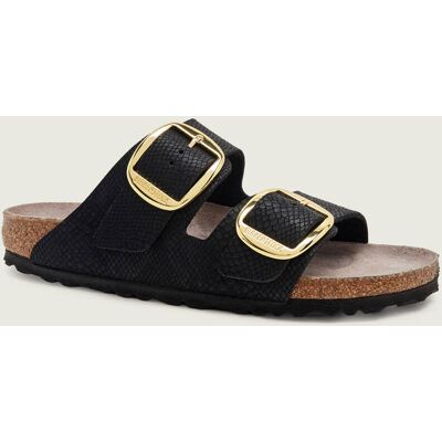 Birkenstock Klapki Arizona Big Buckle z dodatkiem skóry narrow fit czarny 41 Birkenstock Klapki Arizona Big Buckle z dodatkiem skóry narrow fit czarny 41