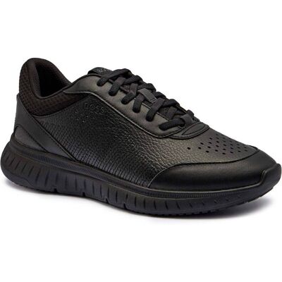 Boss BLACK Skórzane sneakersy Titanis_Runn_ltmx czarny 41 Boss BLACK Skórzane sneakersy Titanis_Runn_ltmx czarny 41