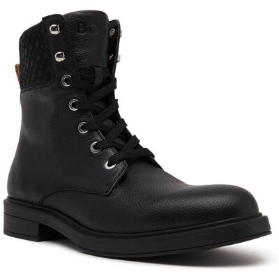 Boss BLACK Botki Vanity Lace Up Botie Gr z dodatkiem skóry czarny 36 Boss BLACK Botki Vanity Lace Up Botie Gr z dodatkiem skóry czarny 36