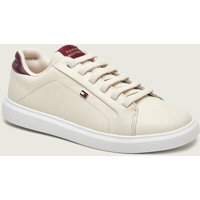 Tommy Hilfiger Skórzane sneakersy ICON COURT beżowy 37 Tommy Hilfiger Skórzane sneakersy ICON COURT beżowy 37