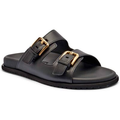 Dolce & Gabbana Skórzane klapki czarny 37 Dolce & Gabbana Skórzane klapki czarny 37