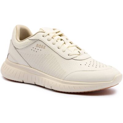 Boss BLACK Skórzane sneakersy Titanis_Runn_ltmx biały 44 Boss BLACK Skórzane sneakersy Titanis_Runn_ltmx biały 44