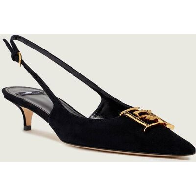 Elisabetta Franchi Czółenka zamsz czarny 38 Elisabetta Franchi Czółenka zamsz czarny 38