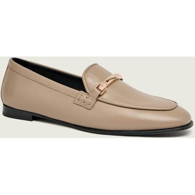 Furla Skórzane loafersy FURLA HERITAGE beżowy 38 Furla Skórzane loafersy FURLA HERITAGE beżowy 38