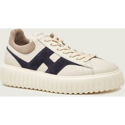 Hogan Skórzane sneakersy H-Stripes zamsz beżowy 42 Hogan Skórzane sneakersy H-Stripes zamsz beżowy 42