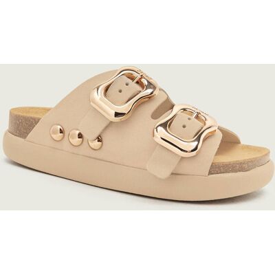 Scholl Klapki Flora 2 Straps Chunky zamsz beżowy 39 Scholl Klapki Flora 2 Straps Chunky zamsz beżowy 39