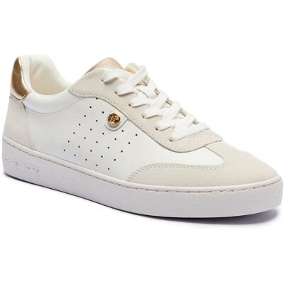 Michael Kors Skórzane sneakersy SCOTTY kremowy 38,5 Michael Kors Skórzane sneakersy SCOTTY kremowy 38,5