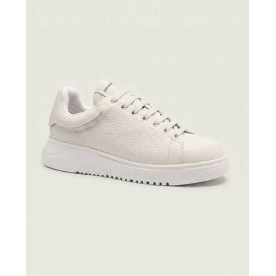 Giorgio Armani Emporio Armani Skórzane sneakersy biały 44 Giorgio Armani Emporio Armani Skórzane sneakersy biały 44