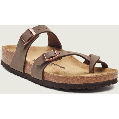 Birkenstock Japonki Mayari narrow fit z dodatkiem skóry brązowy 39 Birkenstock Japonki Mayari narrow fit z dodatkiem skóry brązowy 39