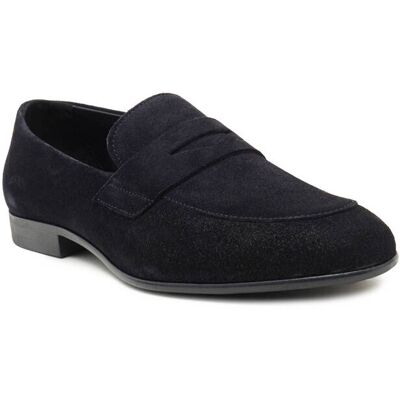 Boss BLACK Skórzane loafersy Gavrie_Loaf_sd granatowy 41 Boss BLACK Skórzane loafersy Gavrie_Loaf_sd granatowy 41