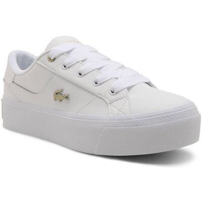 Lacoste Skórzane sneakersy Vulcanized biały 41 Lacoste Skórzane sneakersy Vulcanized biały 41