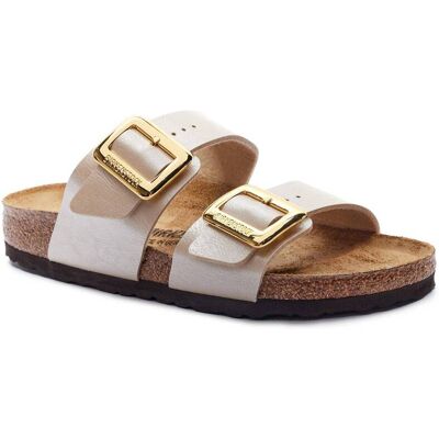Birkenstock Klapki Sydney EVA narrow fit z dodatkiem skóry beżowy 37 Birkenstock Klapki Sydney EVA narrow fit z dodatkiem skóry beżowy 37