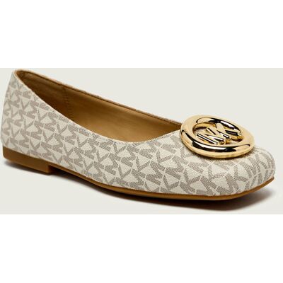 Michael Kors Baleriny MILAN z dodatkiem skóry ecru 38 Michael Kors Baleriny MILAN z dodatkiem skóry ecru 38
