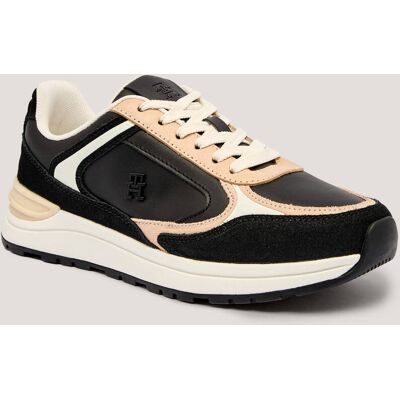 Tommy Hilfiger Skórzane sneakersy CASUAL FASHION RUNNER czarny 40 Tommy Hilfiger Skórzane sneakersy CASUAL FASHION RUNNER czarny 40