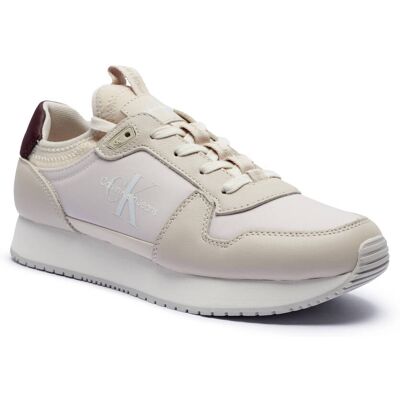 Calvin Klein Jeans Skórzane sneakersy RETRO RUNNER beżowy 44 Calvin Klein Jeans Skórzane sneakersy RETRO RUNNER beżowy 44