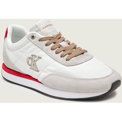 Calvin Klein Sneakersy RETRO zamsz biały 41 Calvin Klein Sneakersy RETRO zamsz biały 41