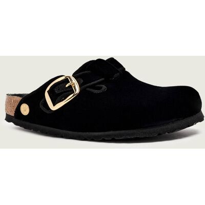 Birkenstock Mule Boston narrow fit z dodatkiem skóry czarny 39 Birkenstock Mule Boston narrow fit z dodatkiem skóry czarny 39