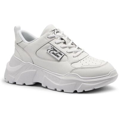 Versace Jeans Couture Sneakersy FONDO SPEEDTRACK DIS. SC2 z dodatkiem skóry biały 37 Versace Jeans Couture Sneakersy FONDO SPEEDTRACK DIS. SC2 z dodatkiem skóry biały 37