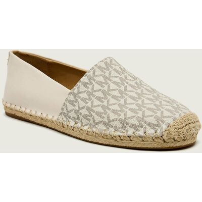 Michael Kors Espadryle KENZIE z dodatkiem skóry ecru 40 Michael Kors Espadryle KENZIE z dodatkiem skóry ecru 40