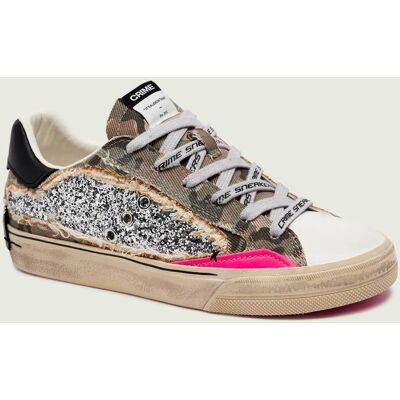 Crime London Sneakersy DISTRESSED z dodatkiem skóry multikolor 36 Crime London Sneakersy DISTRESSED z dodatkiem skóry multikolor 36