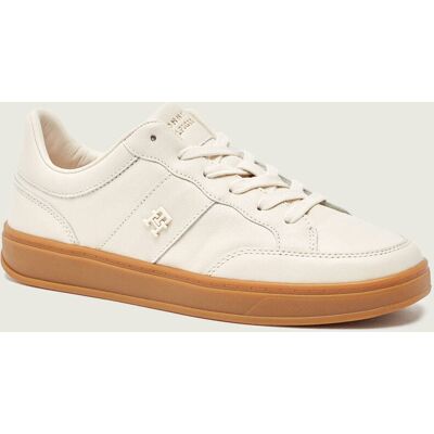 Tommy Hilfiger Skórzane sneakersy TH HERITAGE COURT beżowy 37 Tommy Hilfiger Skórzane sneakersy TH HERITAGE COURT beżowy 37