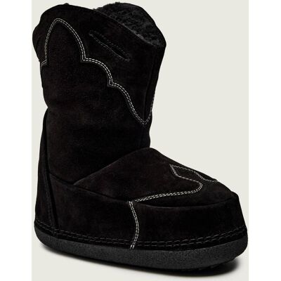 INUIKII Śniegowce COWBOY EMBROIDERY zamsz czarny 36 INUIKII Śniegowce COWBOY EMBROIDERY zamsz czarny 36