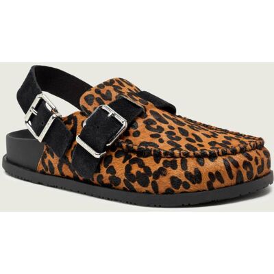 Tommy Jeans Skórzane mule LEOPARD beżowy 37 Tommy Jeans Skórzane mule LEOPARD beżowy 37