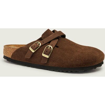 Birkenstock Mule Blair zamsz narrow fit brązowy 36 Birkenstock Mule Blair zamsz narrow fit brązowy 36