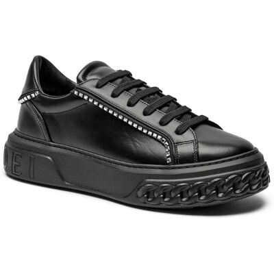 Casadei Skórzane sneakersy czarny 40 Casadei Skórzane sneakersy czarny 40