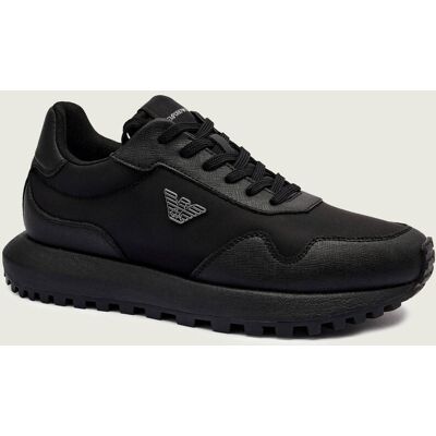 Giorgio Armani Emporio Armani Sneakersy z dodatkiem skóry czarny 45 Giorgio Armani Emporio Armani Sneakersy z dodatkiem skóry czarny 45