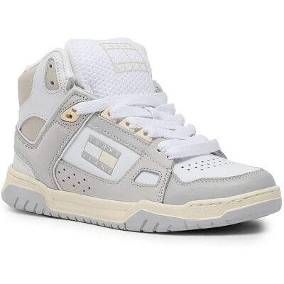 Tommy Jeans Skórzane sneakersy szary 40 Tommy Jeans Skórzane sneakersy szary 40