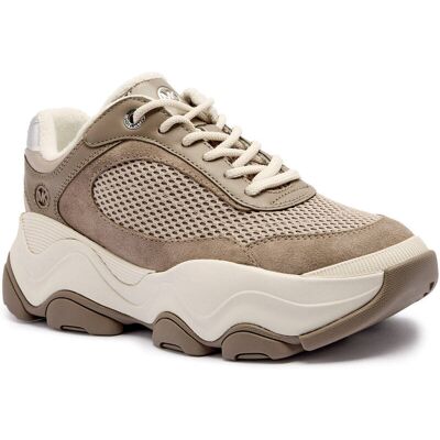 Michael Kors Skórzane sneakersy ATLAS beżowy 38,5 Michael Kors Skórzane sneakersy ATLAS beżowy 38,5