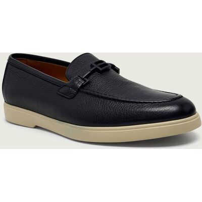 Baldinini Skórzane loafersy granatowy 41 Baldinini Skórzane loafersy granatowy 41