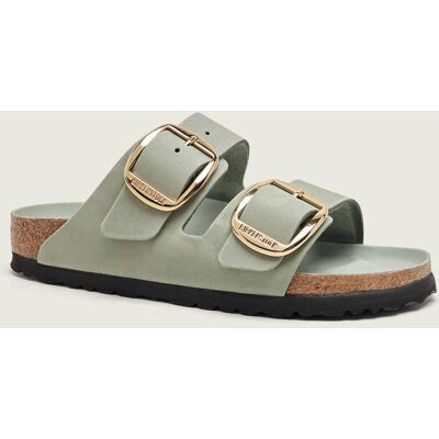 Birkenstock Skórzane klapki Arizona Big Buckle narrow fit miętowy 39 Birkenstock Skórzane klapki Arizona Big Buckle narrow fit miętowy 39