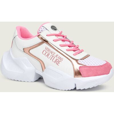 Versace Jeans Couture Skórzane sneakersy FONDO GRAVITY DIS. SU3 zamsz biały 41 Versace Jeans Couture Skórzane sneakersy FONDO GRAVITY DIS. SU3 zamsz biały 41