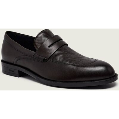 Boss BLACK Skórzane loafersy Tayil_Loaf_bupf brązowy 42 Boss BLACK Skórzane loafersy Tayil_Loaf_bupf brązowy 42
