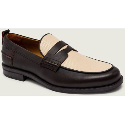 HUGO Skórzane loafersy Varian_loaf_ltcv brązowy 43 HUGO Skórzane loafersy Varian_loaf_ltcv brązowy 43
