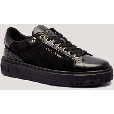 Baldinini Skórzane sneakersy czarny 39 Baldinini Skórzane sneakersy czarny 39