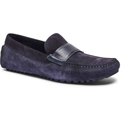 Boss BLACK Mokasyny Driver zamsz granatowy 41 Boss BLACK Mokasyny Driver zamsz granatowy 41