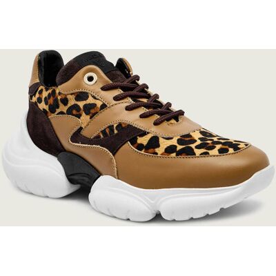 Marc Cain Skórzane sneakersy brązowy 39 Marc Cain Skórzane sneakersy brązowy 39