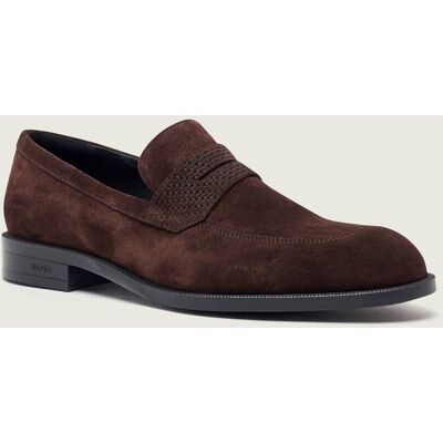 Boss BLACK Loafersy Tayil_Loaf_sdwv zamsz brązowy 40 Boss BLACK Loafersy Tayil_Loaf_sdwv zamsz brązowy 40