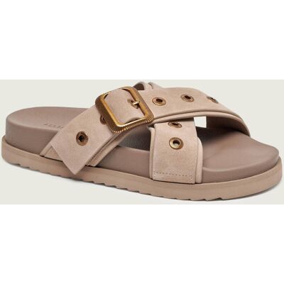 AllSaints Skórzane klapki SUKI WESTERN zamsz beżowy 38 AllSaints Skórzane klapki SUKI WESTERN zamsz beżowy 38
