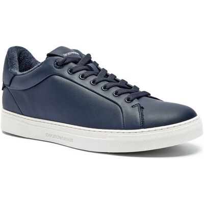 Giorgio Armani Emporio Armani Skórzane trampki granatowy 44 Giorgio Armani Emporio Armani Skórzane trampki granatowy 44